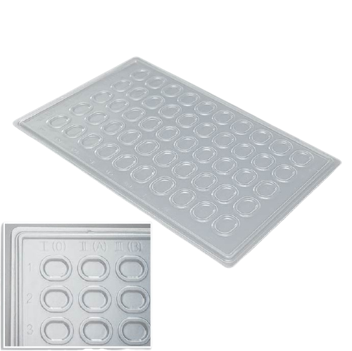 Планшет на 50 лунок для визначення груп крові П-50 білий, ПС